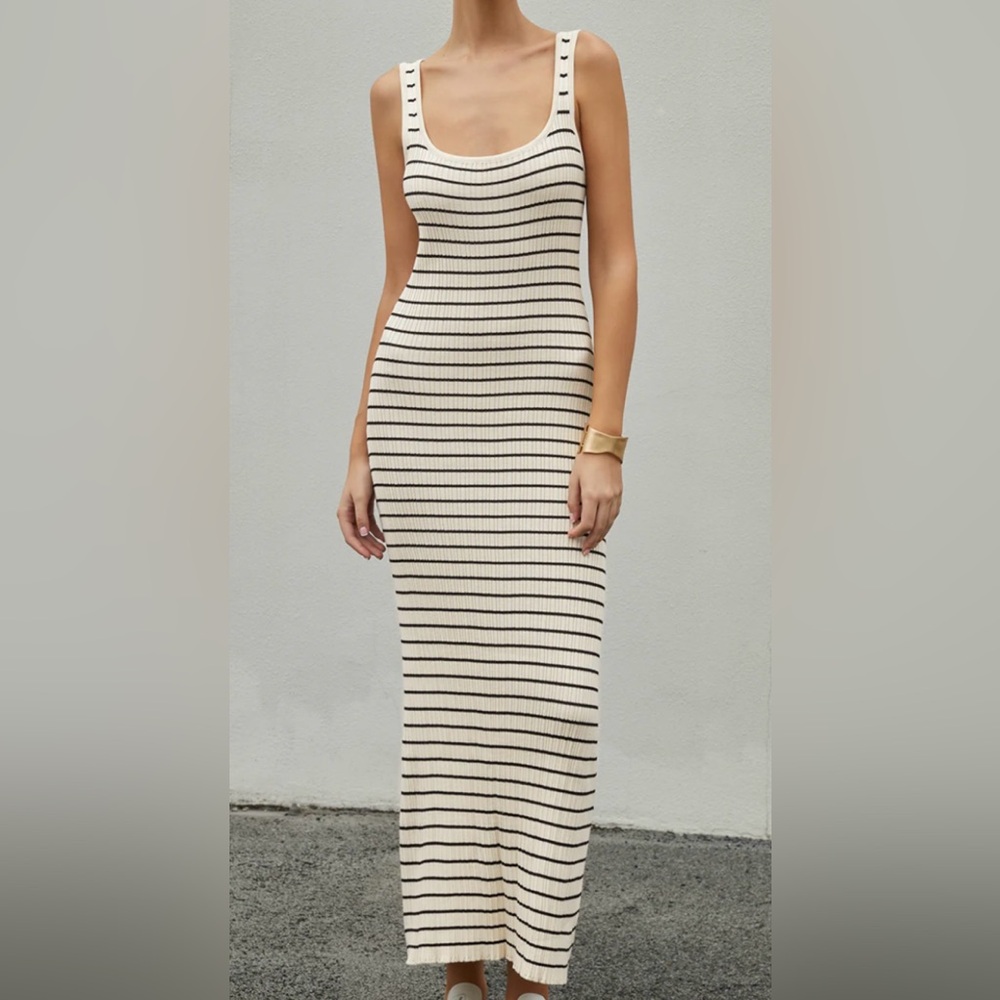 Striped Sleeveless Maxi Dress